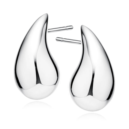 Silver Drop-shaped Earrings Z2041ER25