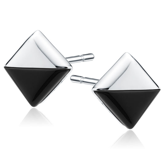 Silver Earrings With Black Onyx Z2111ER_OB